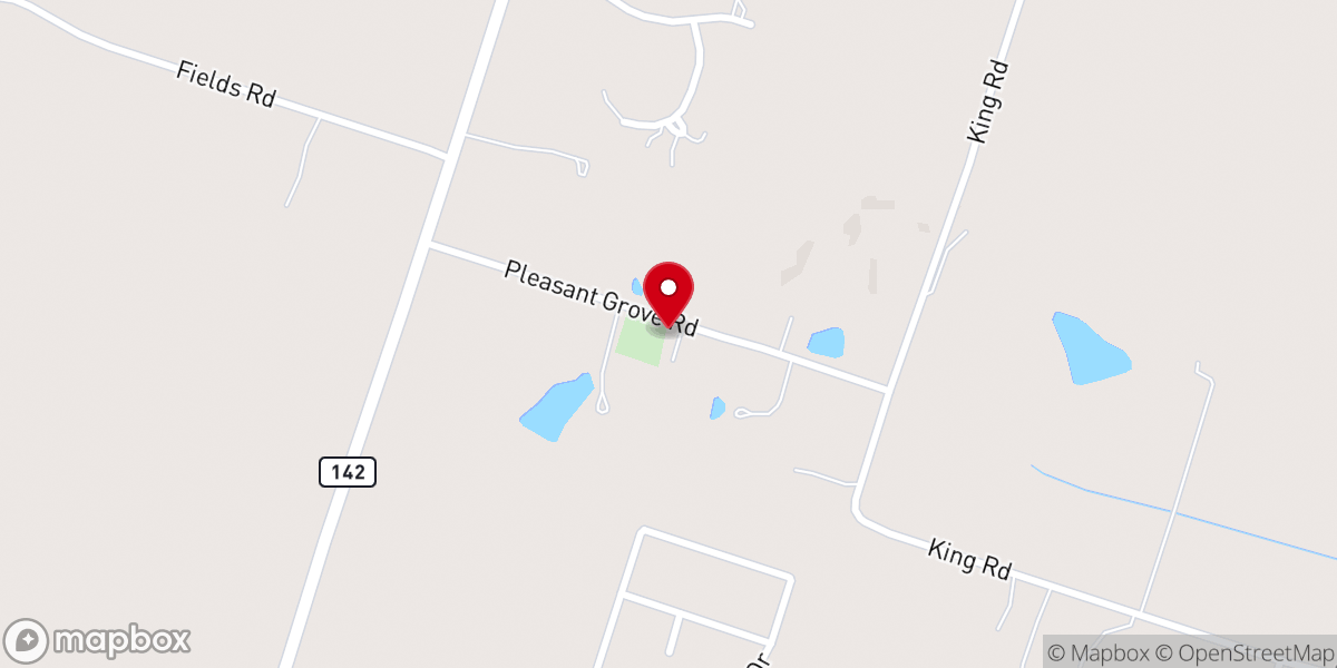 Map showing location of Pleasant Grove Church