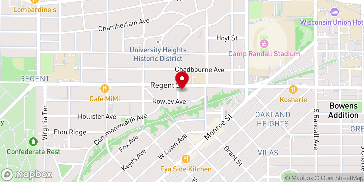 Map showing location of St Andrew's Episcopal Church