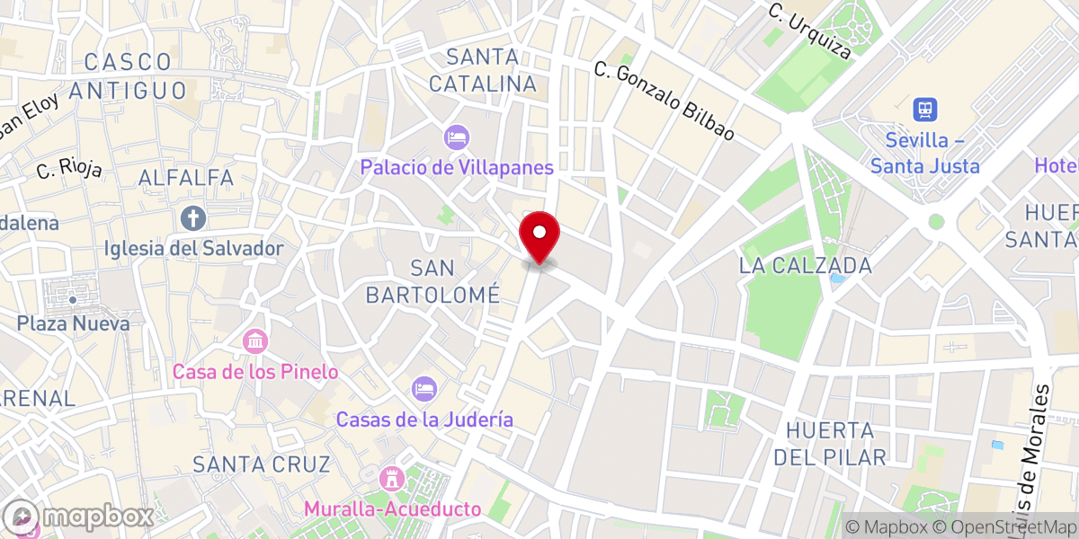 Map showing location of Basilicade la macarena