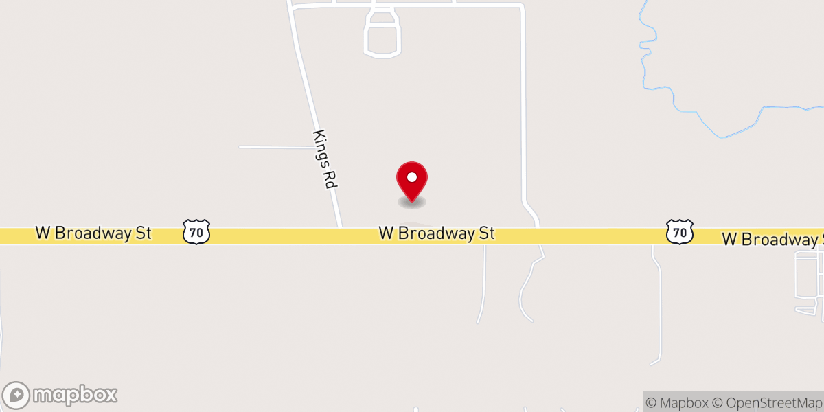 Map showing location of Beacon Free Will Baptist Church