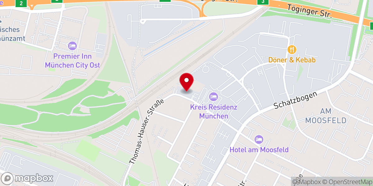 Map showing location of Freie evangelische Gemeinde München-Ost