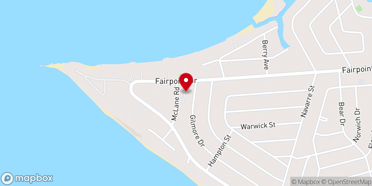 Map showing location of First Baptist Church