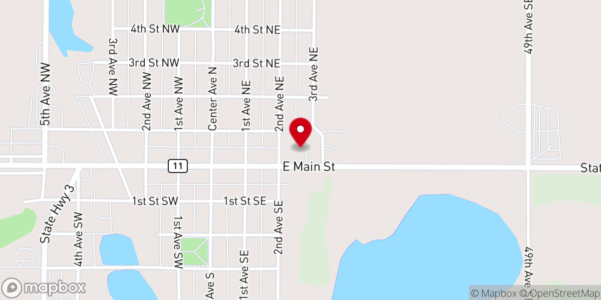 Map showing location of McIntosh County Heritage Center