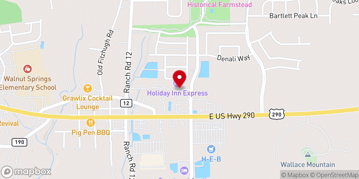 Map showing location of Holiday Inn Express & Suites Dripping Springs - Austin Area by IHG