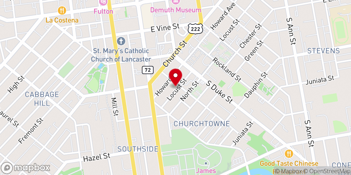 Map showing location of River's Edge Ministries