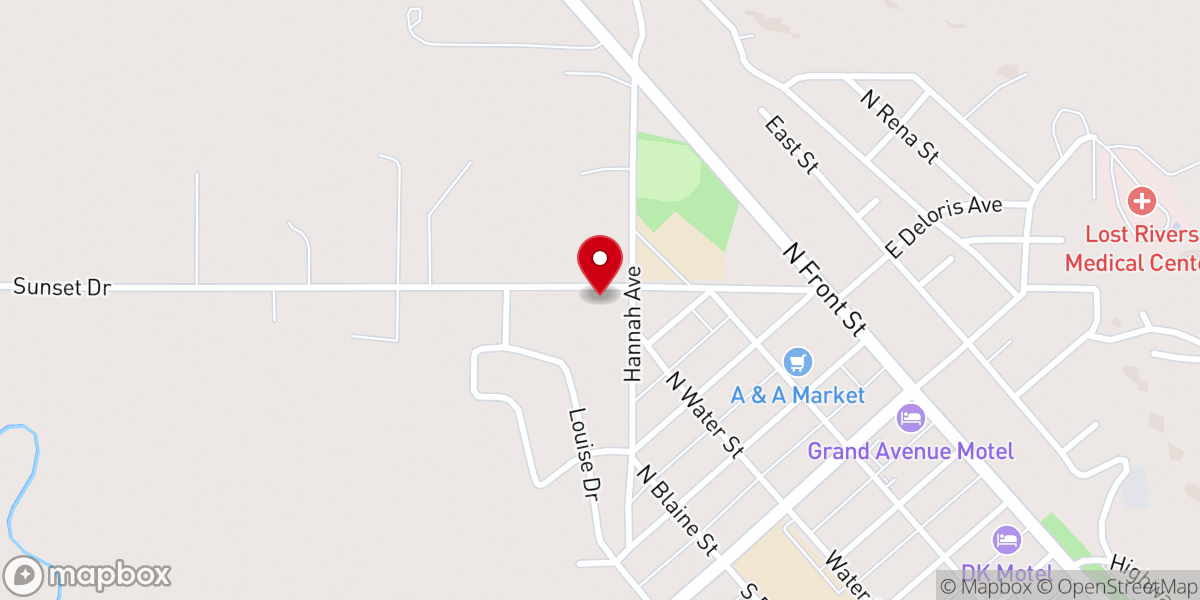 Map showing location of Lost River Bible Church