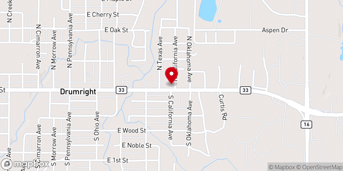 Map showing location of River of Life Christian Center