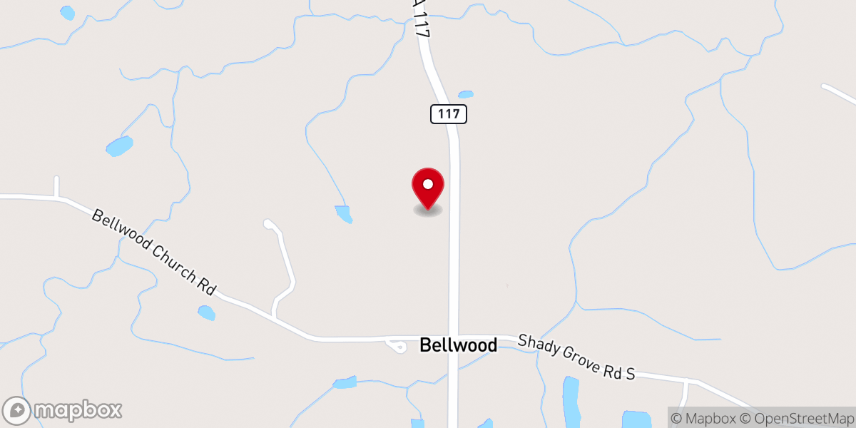 Map showing location of BELLWOOD BAPTIST CHURCH
