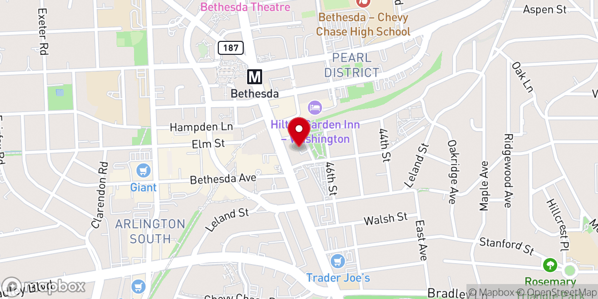 Map showing location of Congolese Community of Washington Metropolitan CCWM