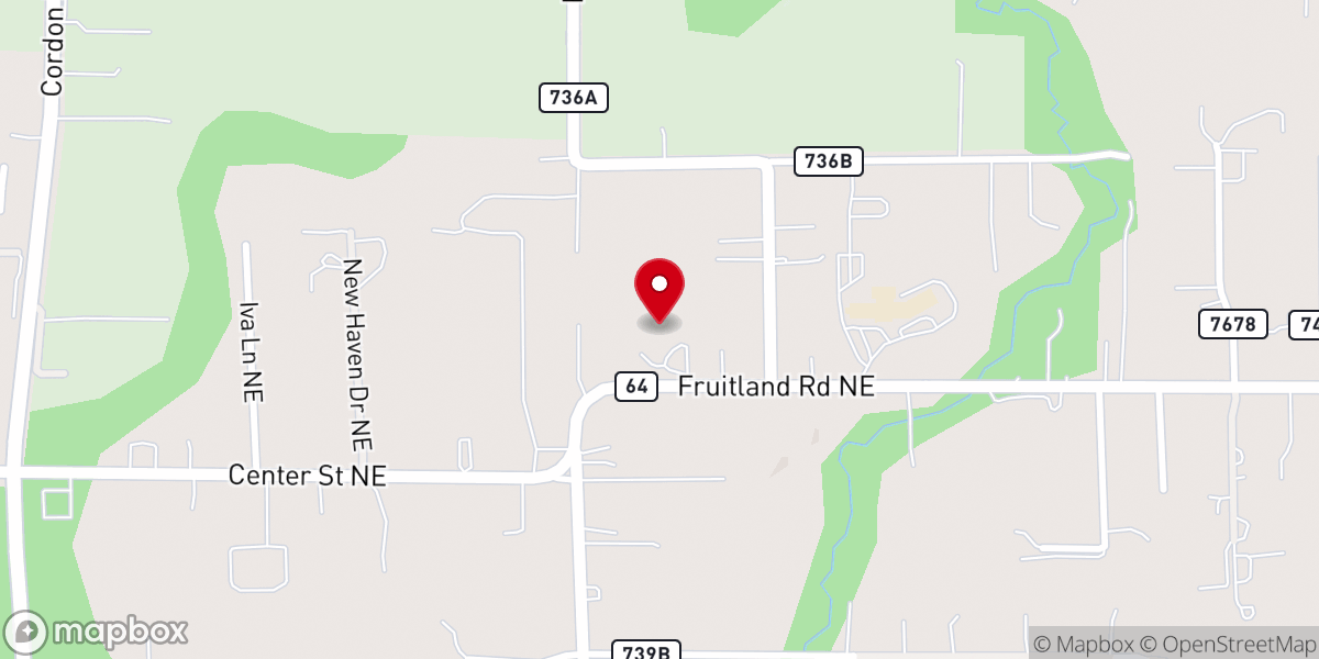 Map showing location of East Salem Church