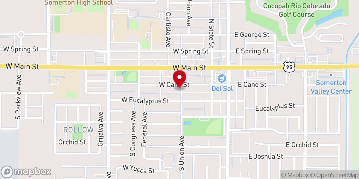 Map showing location of Fuente De Agua Viva