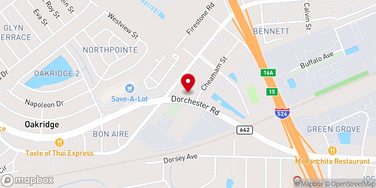 Map showing location of Cokesbury United Methodist Church