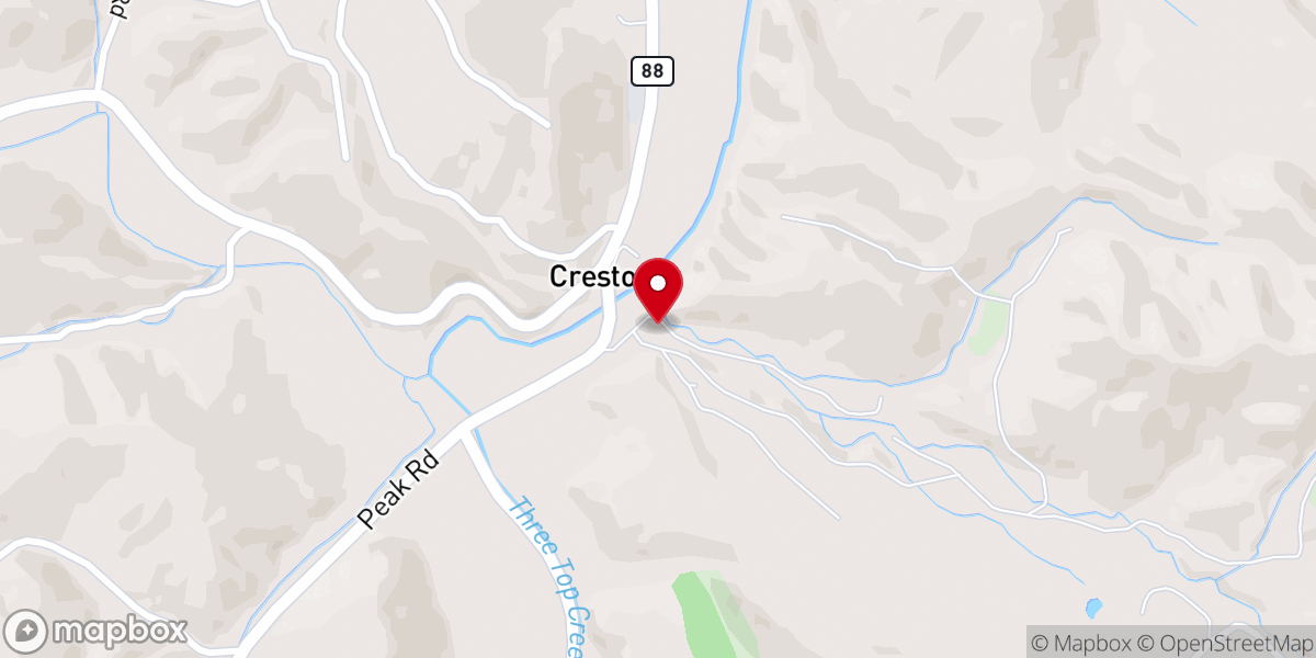 Map showing location of Worth's Chapel