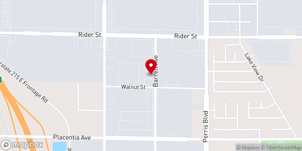 Map showing location of Calvary Chapel Perris Valley