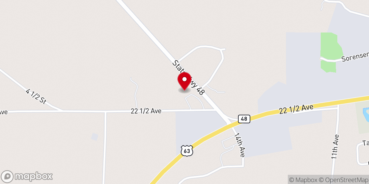 Map showing location of Cumberland Baptist Church