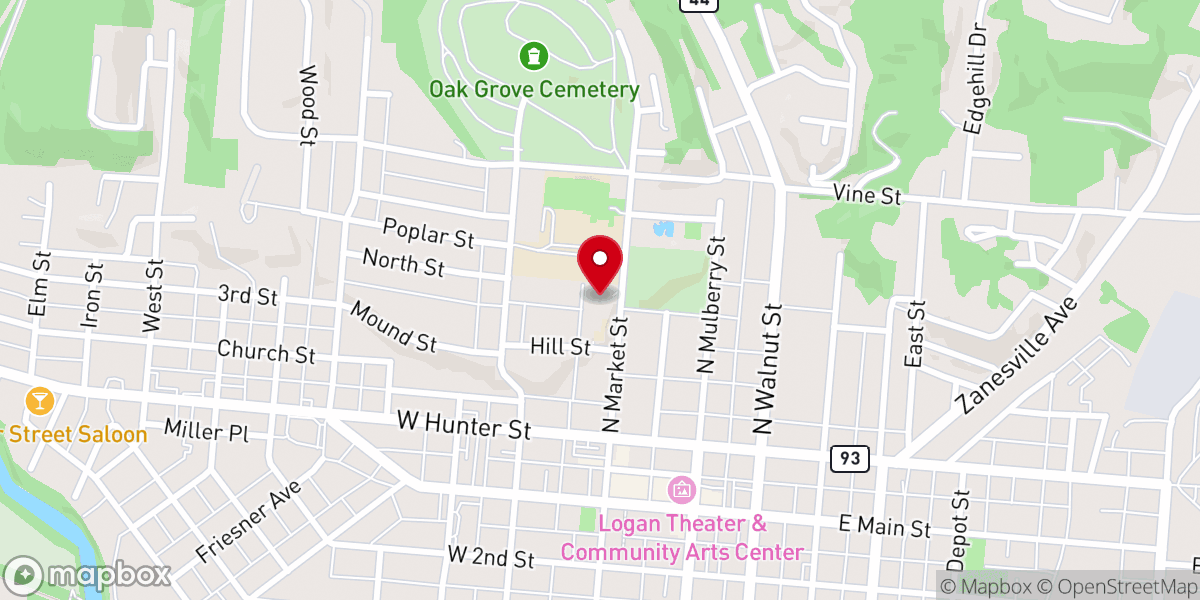 Map showing location of Saint John the Evangelist Catholic Church