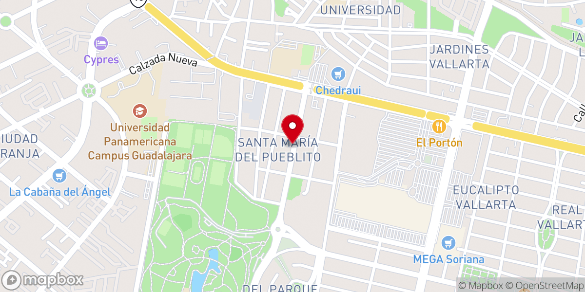 Map showing location of Santuario de Nuestra Señora del Pueblito