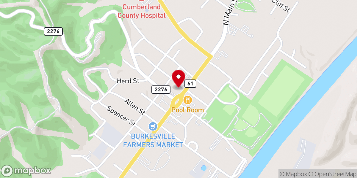 Map showing location of First Christian Church