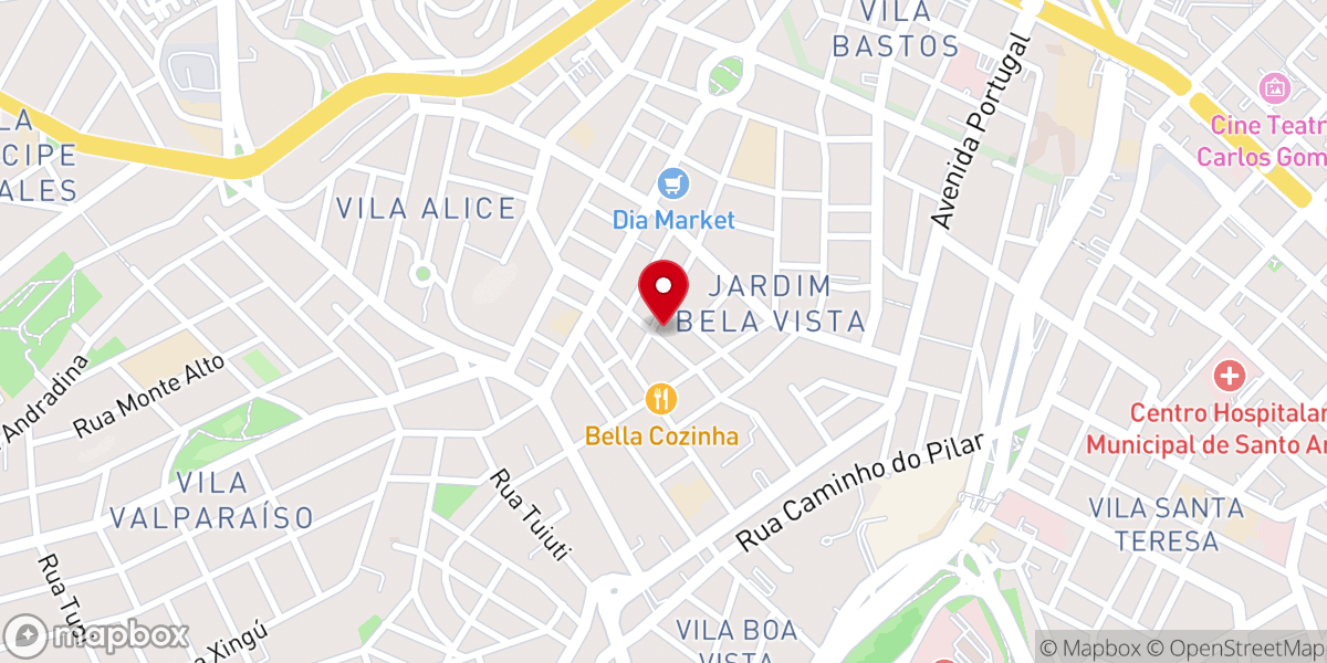 Map showing location of Cúria Diocesana Santo André