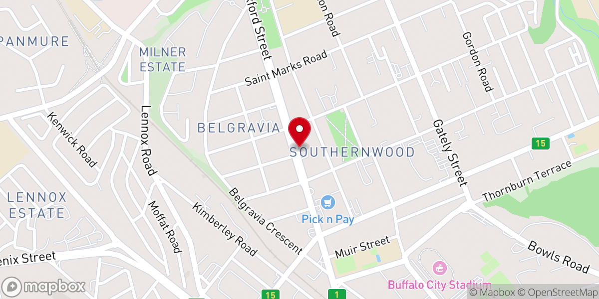 Map showing location of Downtown Christian Centre
