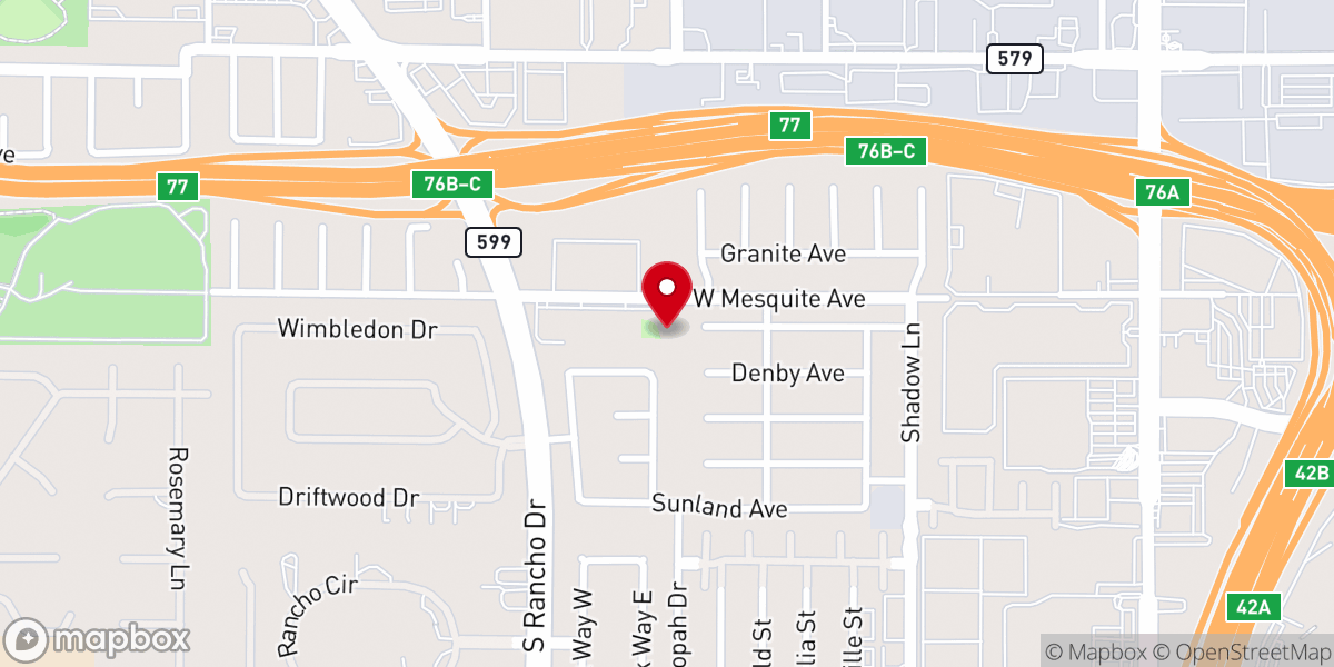 Map showing location of Las Vegas Joyful Church (라스베가스 즐거운 제자 교회)