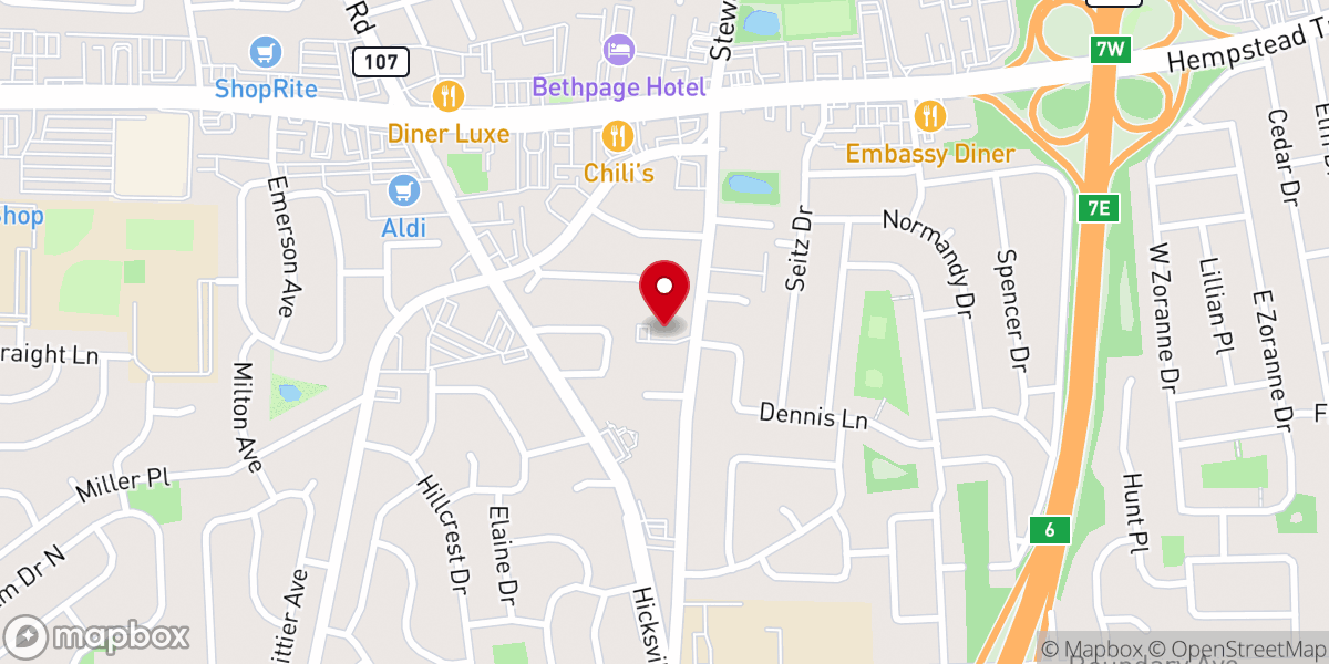 Map showing location of Church of Christ