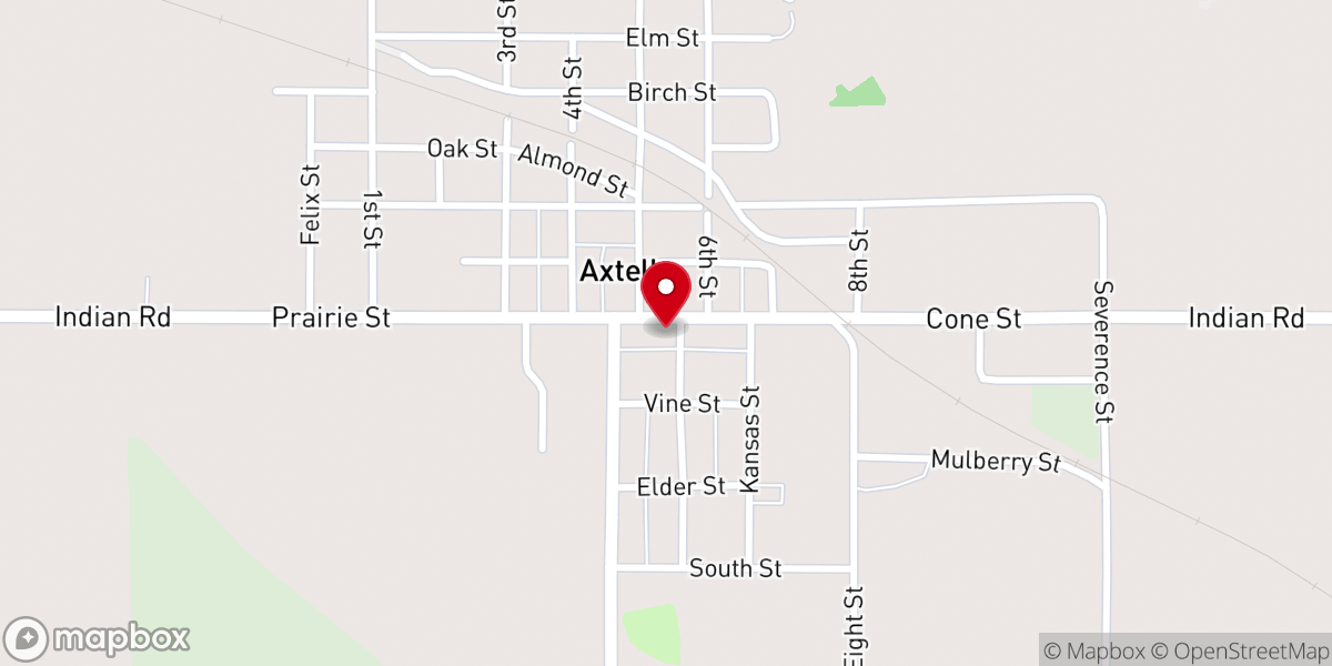 Map showing location of United Methodist Church