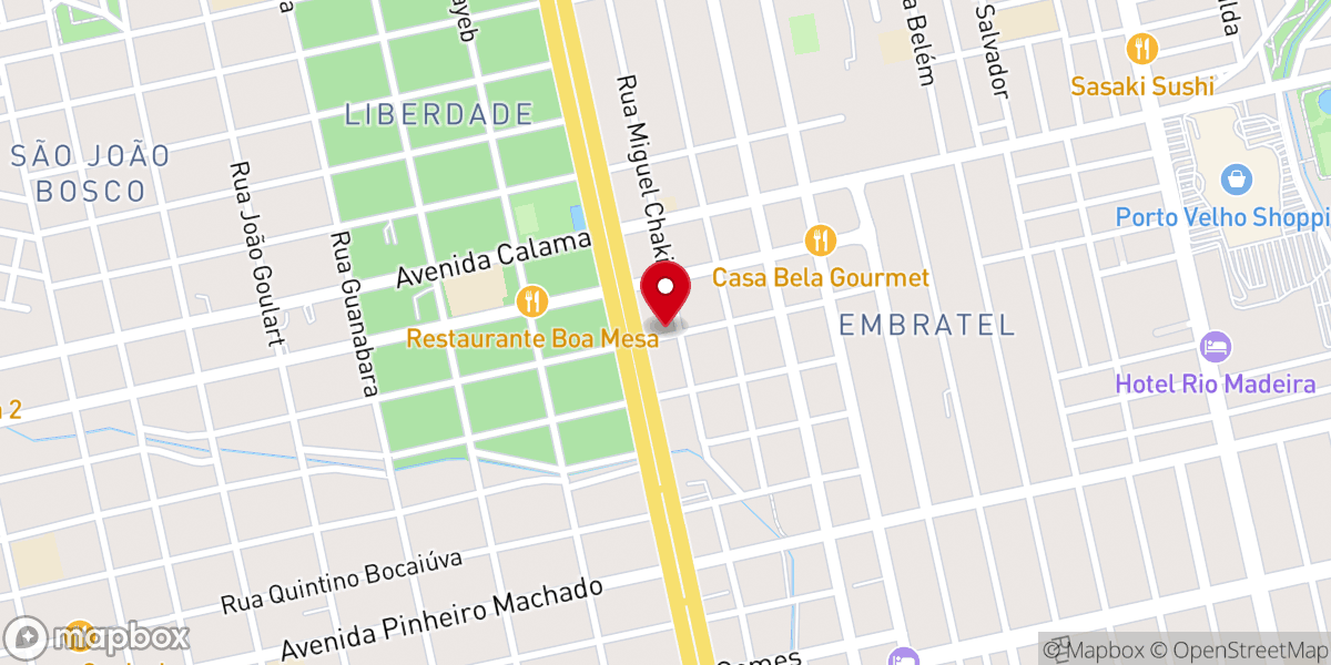 Map showing location of Igreja Peniel