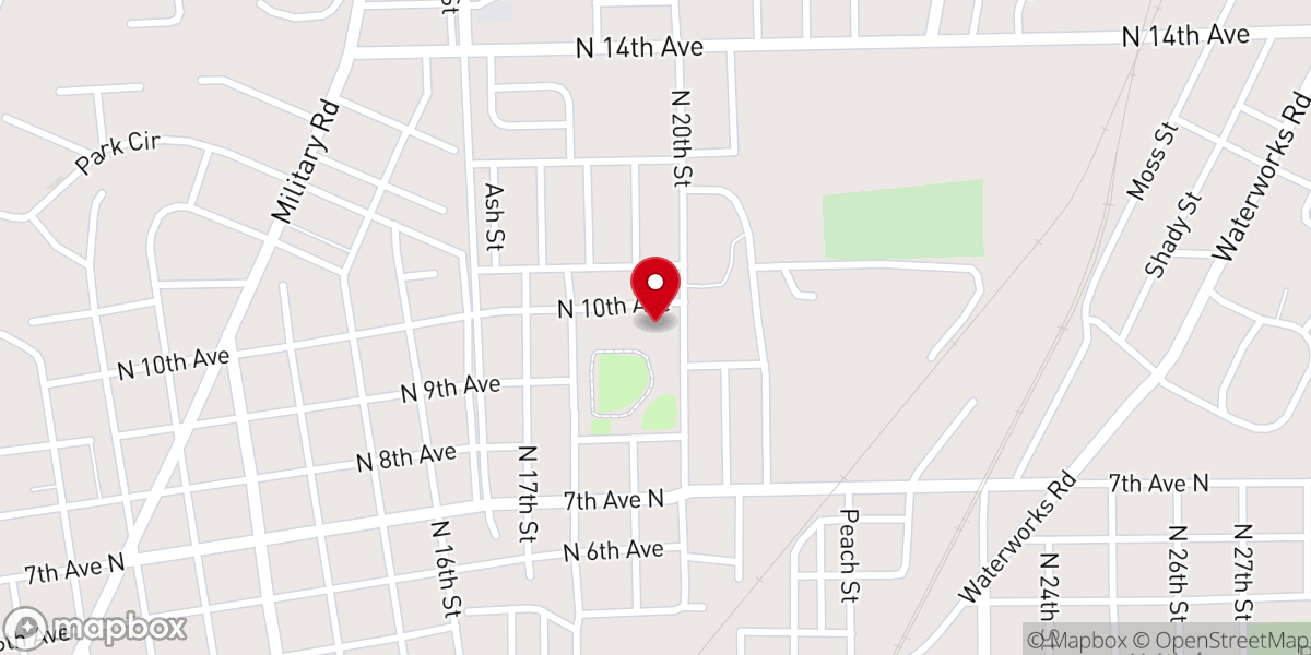 Map showing location of Church of Christ