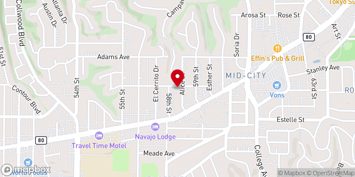 Map showing location of Blessed Assurance Baptist Church