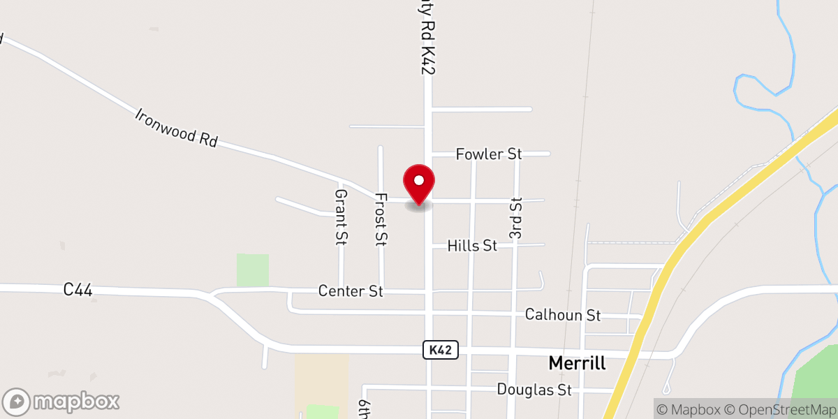 Map showing location of St Johns Lutheran Church