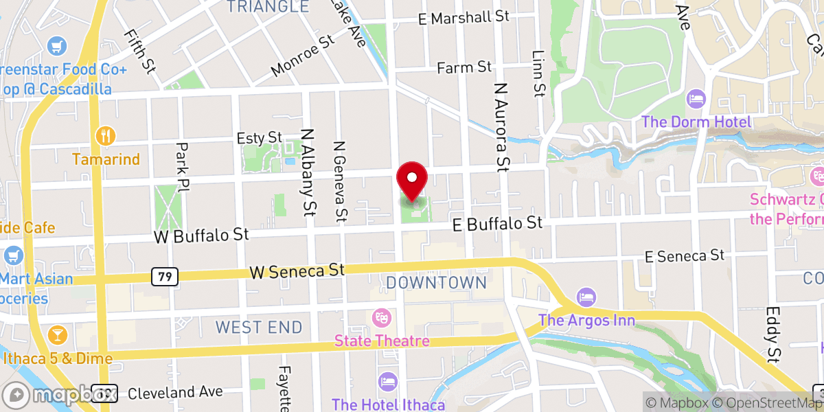 Map showing location of Dewitt Park