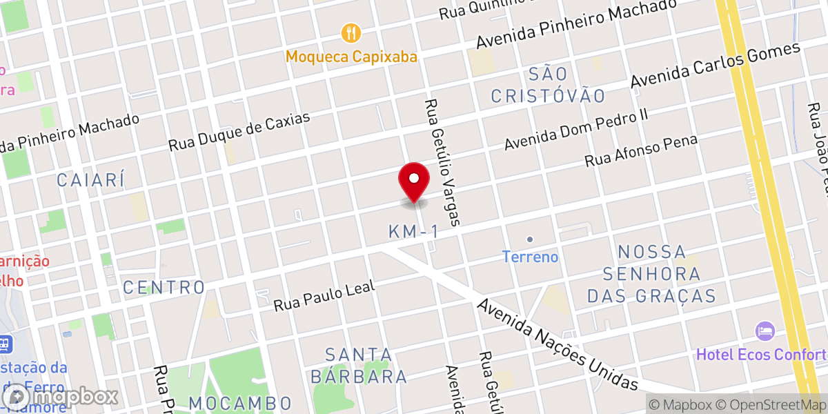 Map showing location of Igreja Pentecostal Deus é Amor Sede Estadual Porto Velho