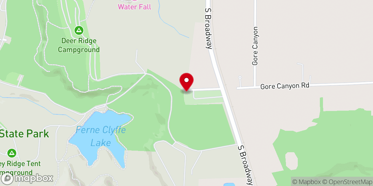 Map showing location of Busby Church