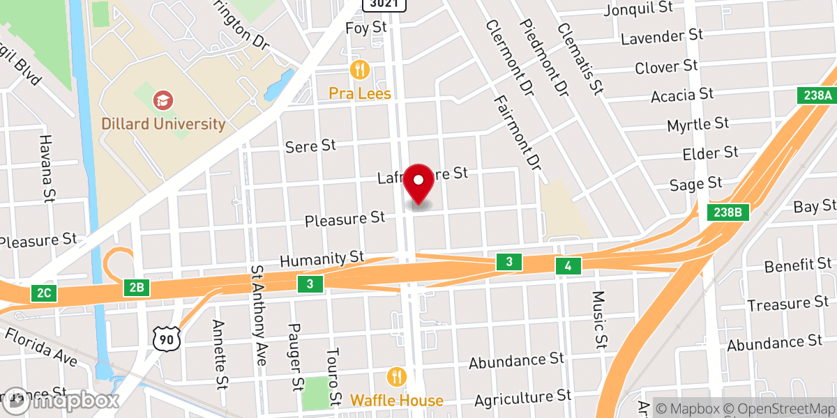 Map showing location of Gideon Christian Fellowship