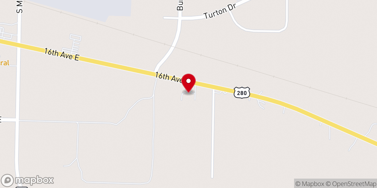 Map showing location of Morningside Baptist Church