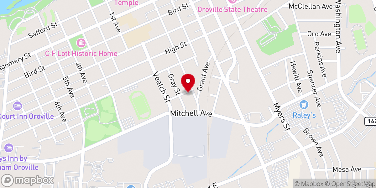 Map showing location of Pentecostal Assembly of God Tabernacle