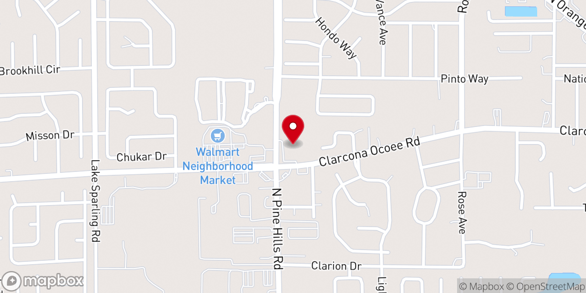 Map showing location of Northwest Church Orlando