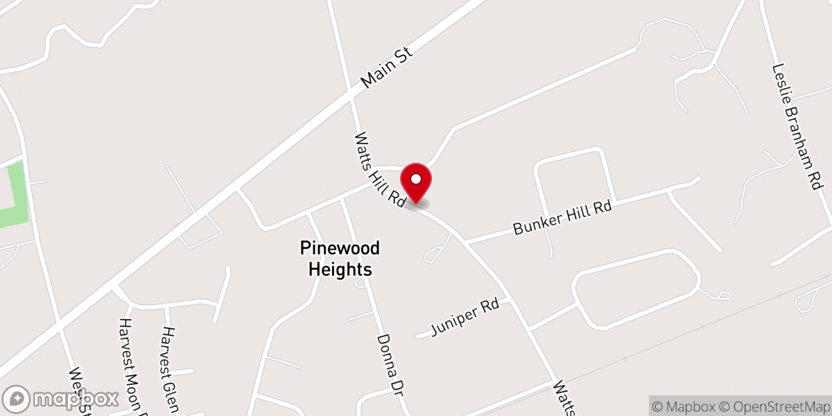 Map showing location of High Hill Baptist Church
