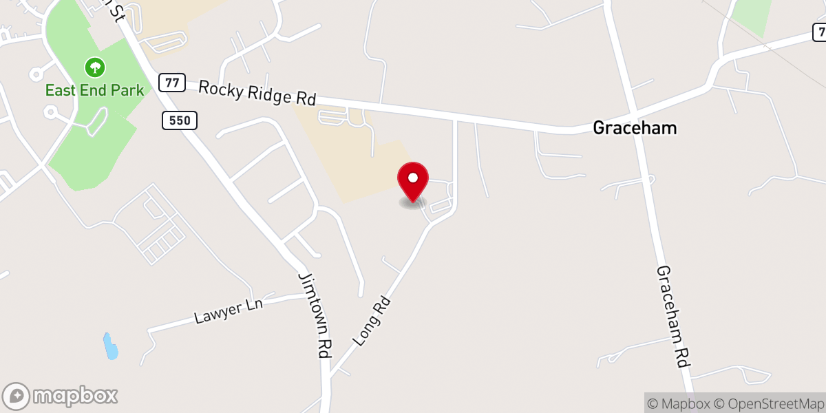 Map showing location of Pioneer Baptist Church
