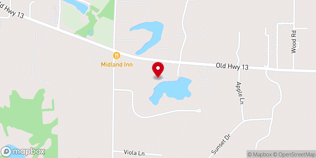 Map showing location of The Ridge Church