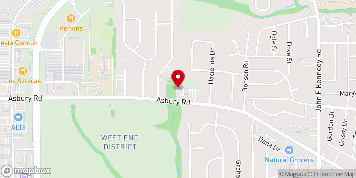 Map showing location of Grace Baptist Church