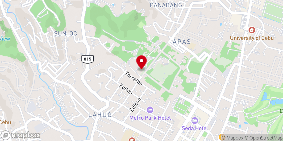 Map showing location of St Jude Thaddeus Chapel