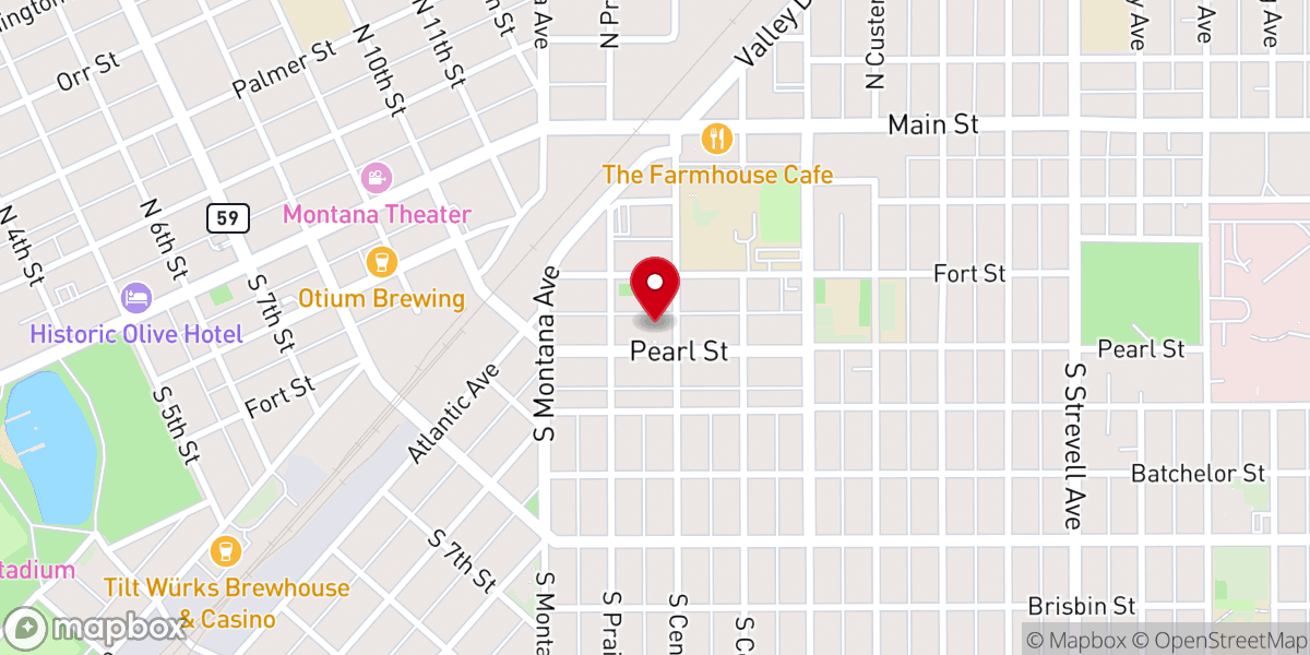 Map showing location of Trinity Lutheran Church