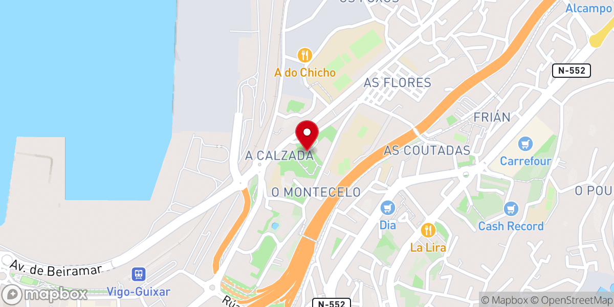 Map showing location of Convento das Salesas Reais