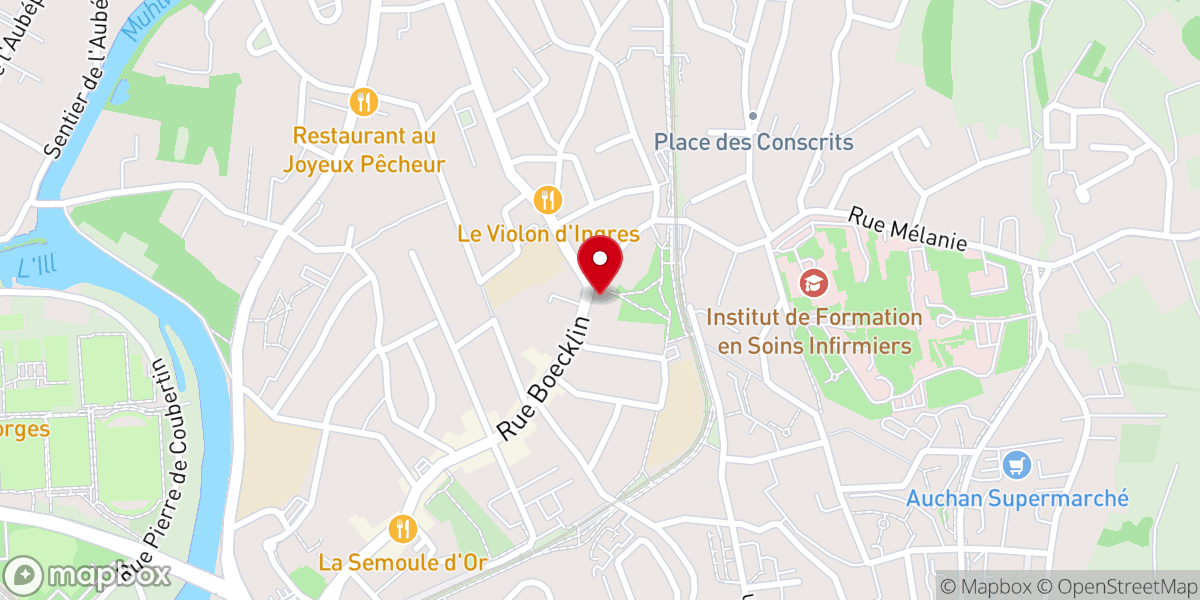 Map showing location of Paroisse protestante de la Robertsau