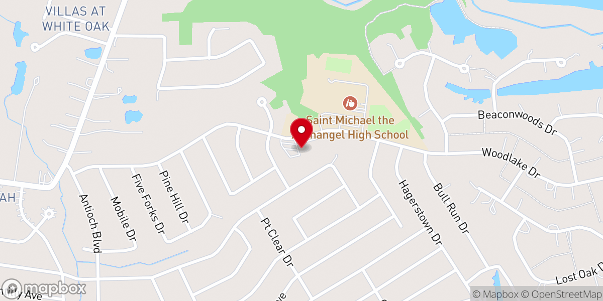 Map showing location of St Andrews United Methodist Church