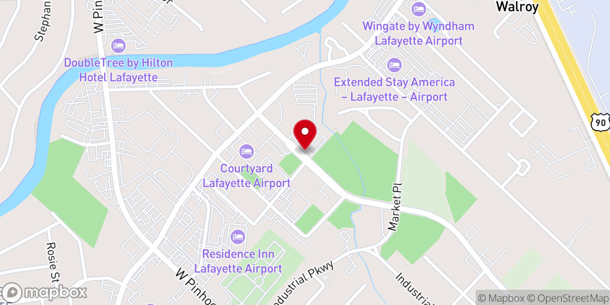 Map showing location of Cypress Stitch Company