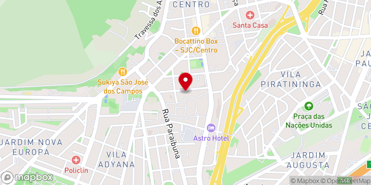 Map showing location of Igreja da Cidade em São José dos Campos - Campus Centro