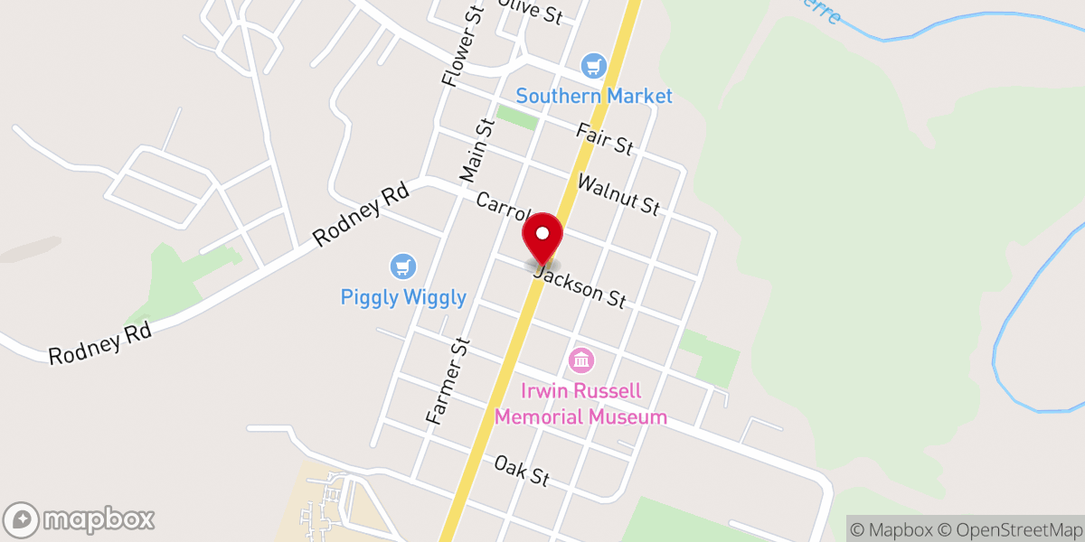 Map showing location of Greater St Mark Baptist Church